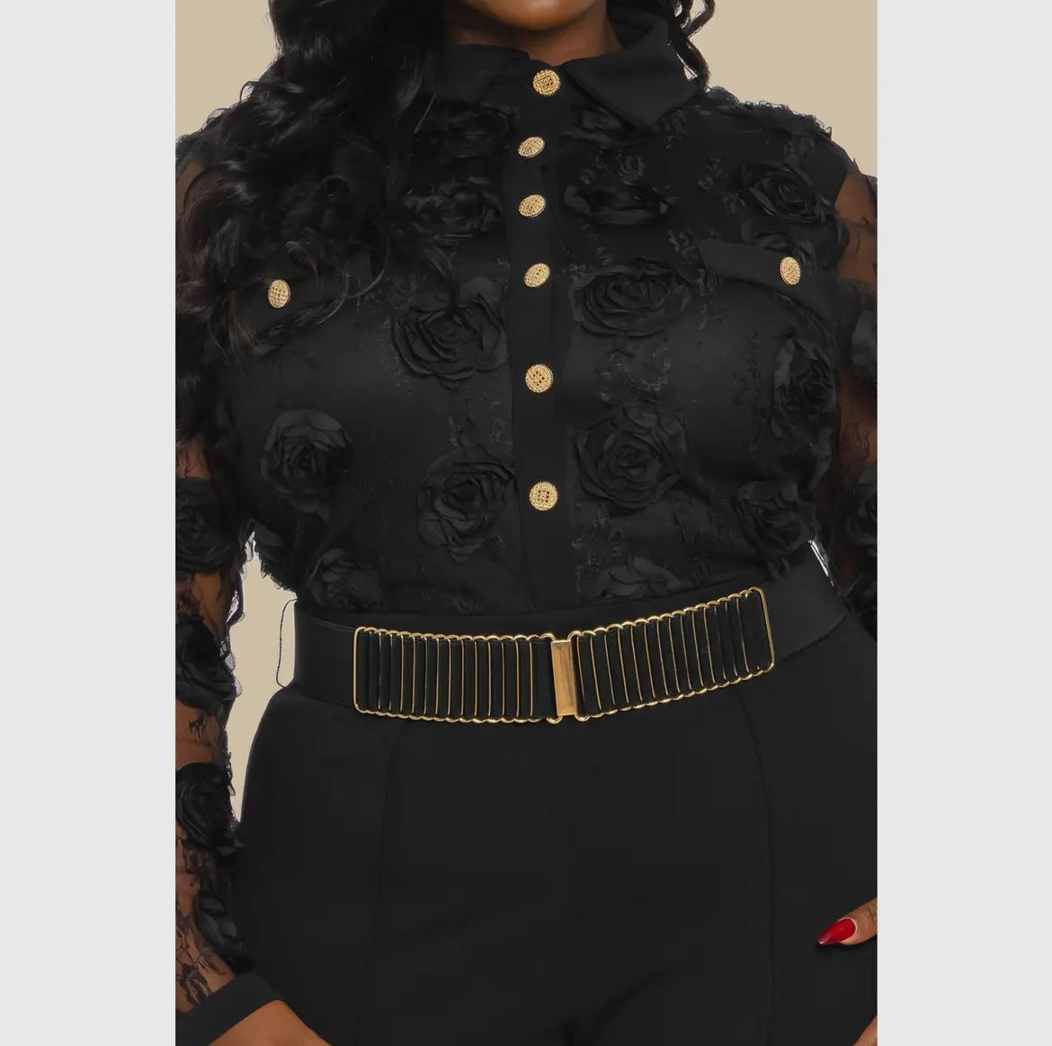 Laced Luxe Plus Jumpsuit