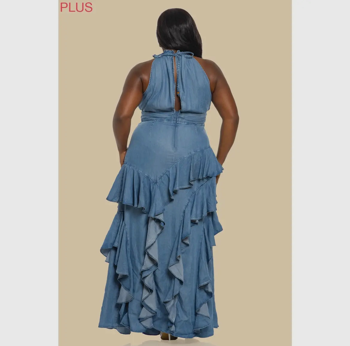 Carlie Ruffle Plus Maxi