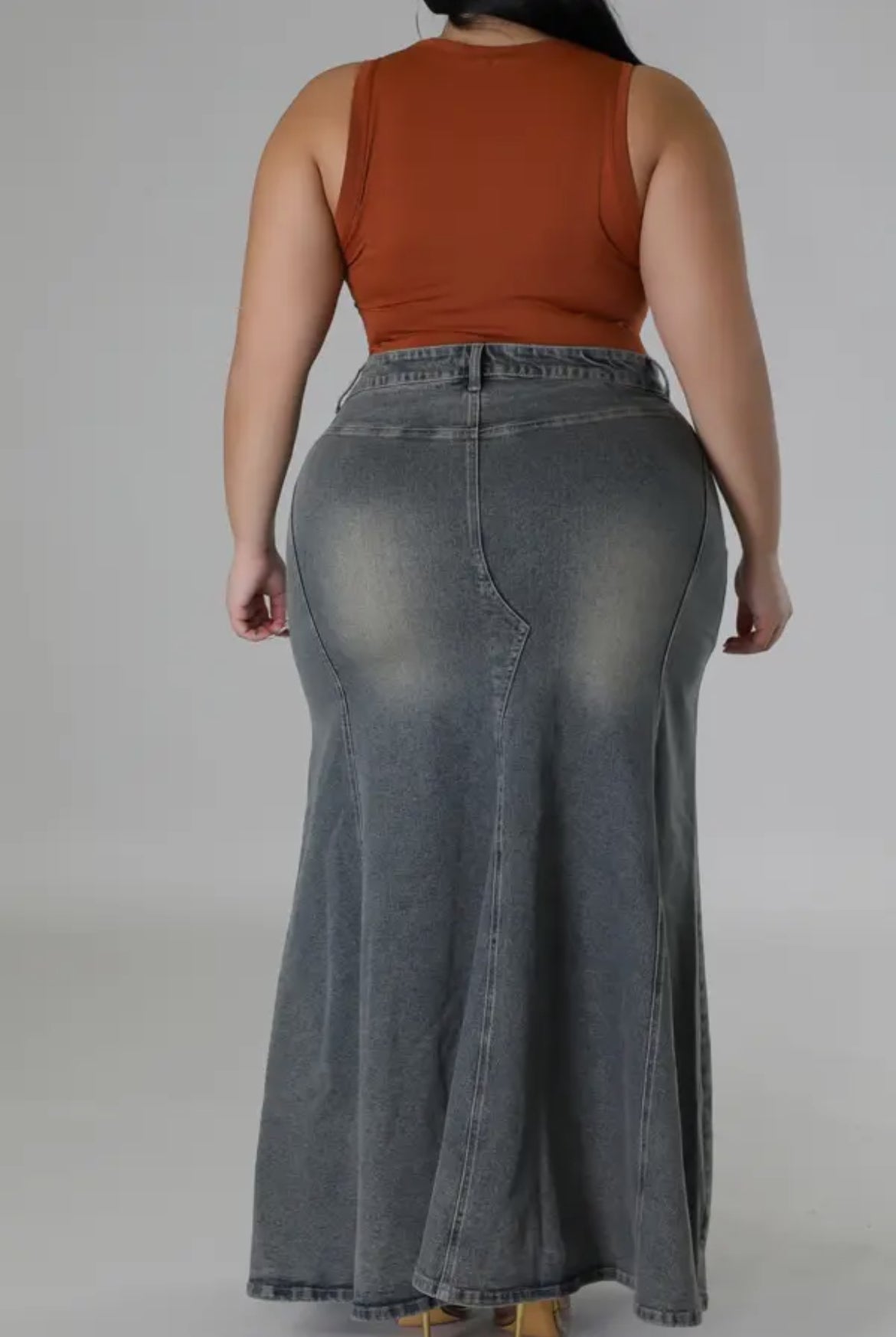 Aria Denim Skirt - Plus