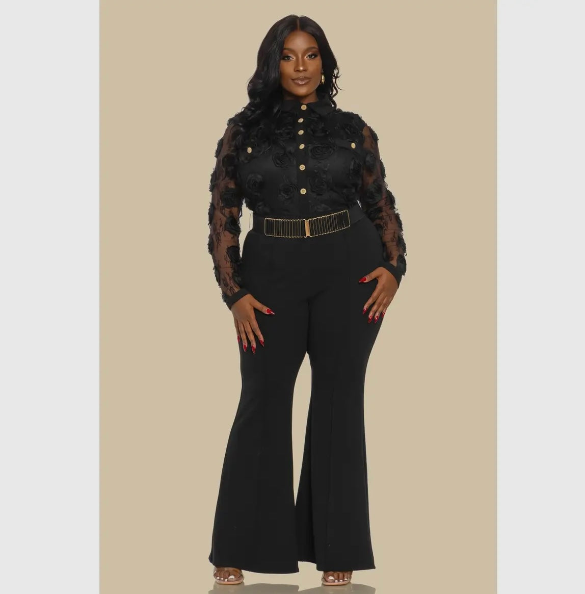 Laced Luxe Plus Jumpsuit