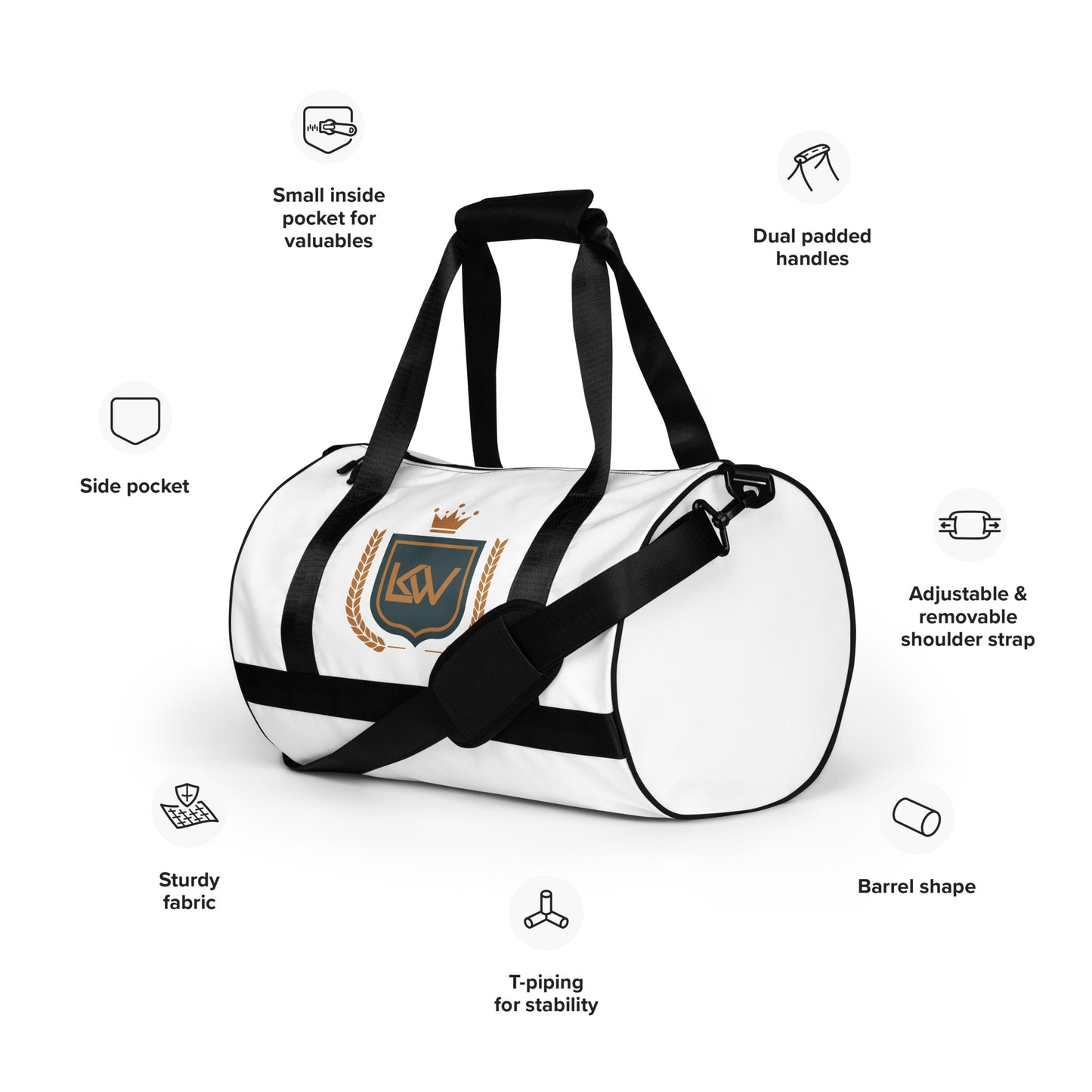 Crown gym bag