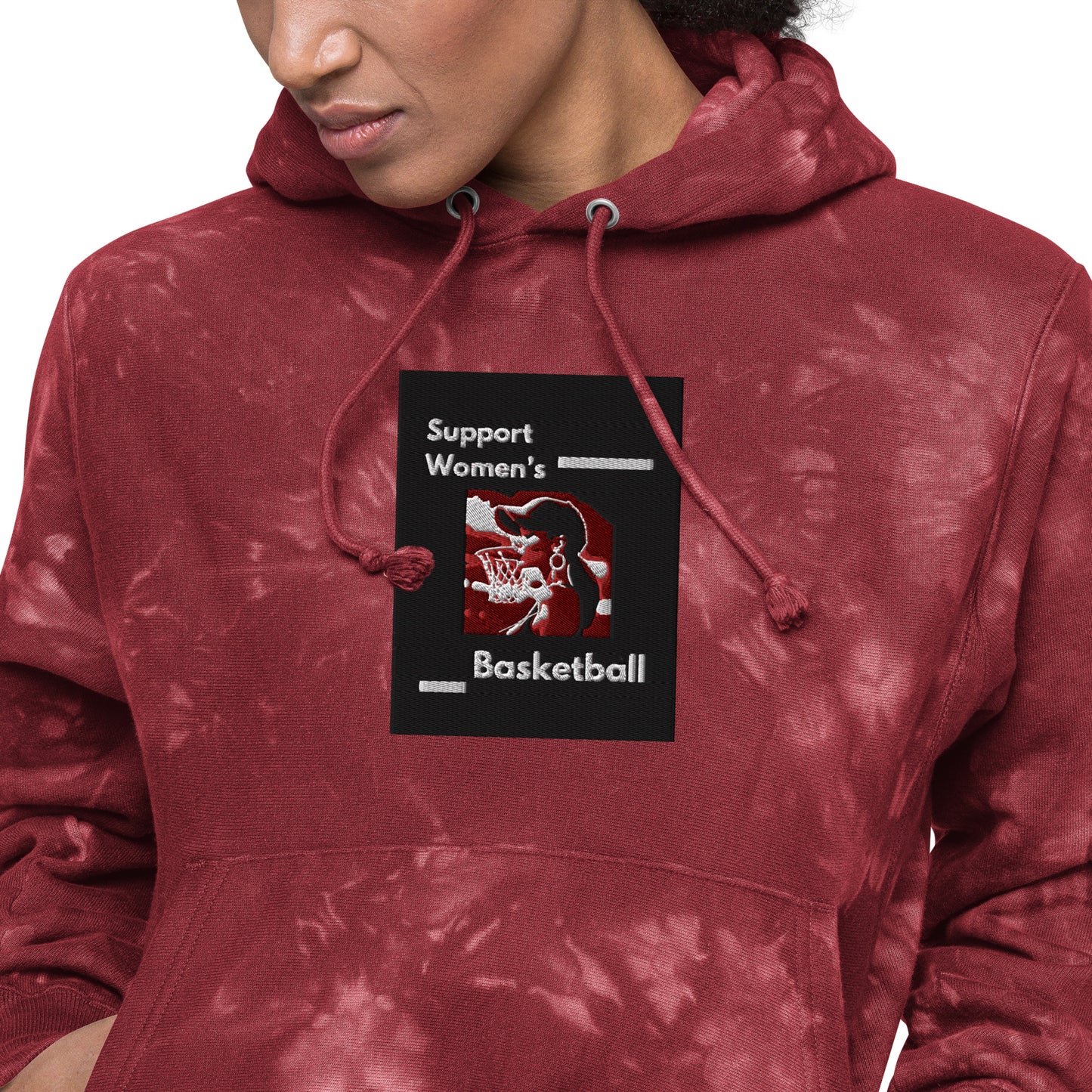 Support Women Basketball Unisex Champion tie-dye hoodie