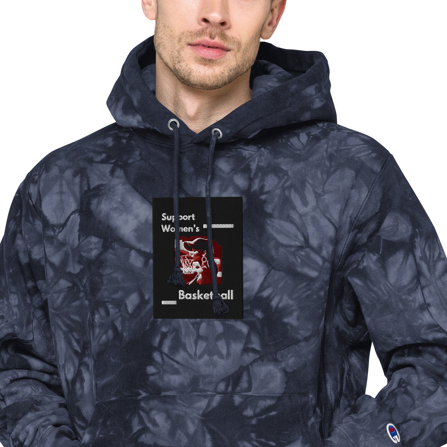 Support Women Basketball Unisex Champion tie-dye hoodie