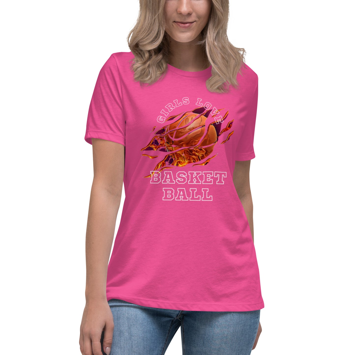 Girls Love Basketball Women's Relaxed T-Shirt