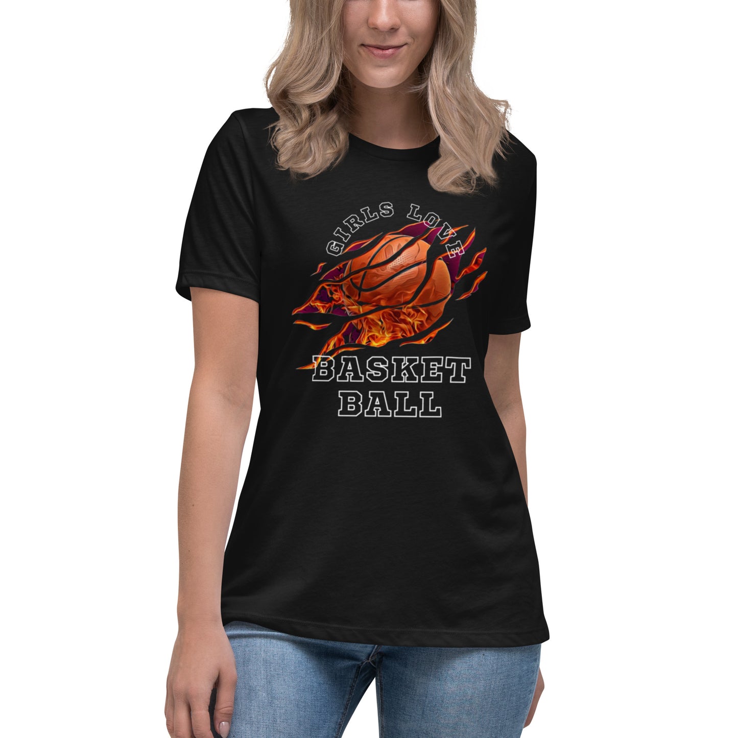 Girls Love Basketball Women's Relaxed T-Shirt