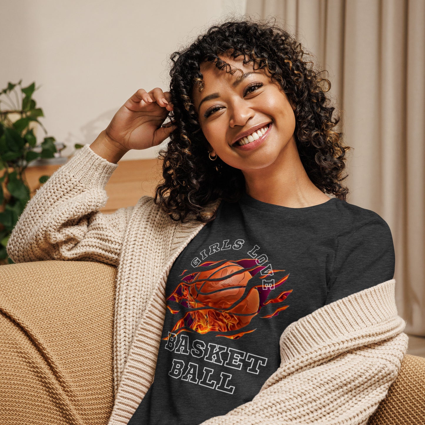 Girls Love Basketball Women's Relaxed T-Shirt