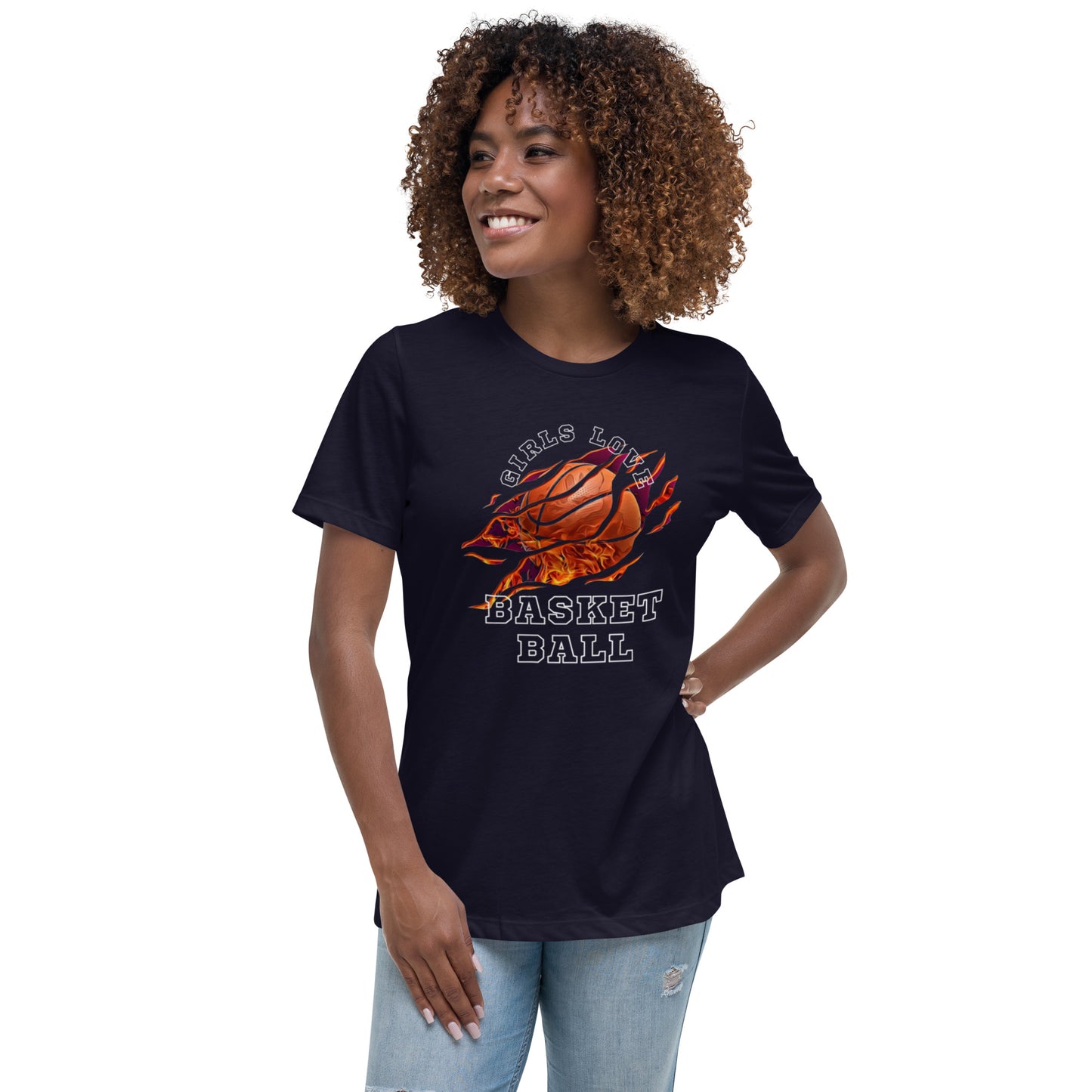 Girls Love Basketball Women's Relaxed T-Shirt