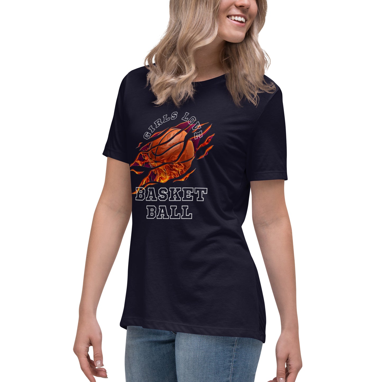 Girls Love Basketball Women's Relaxed T-Shirt