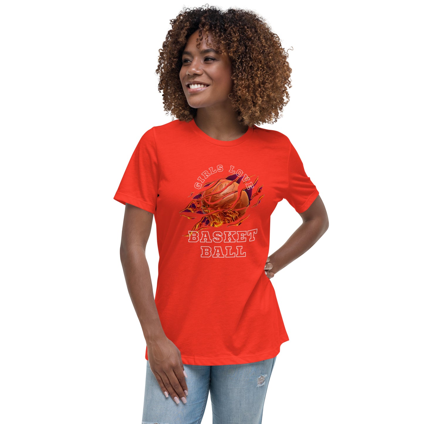 Girls Love Basketball Women's Relaxed T-Shirt