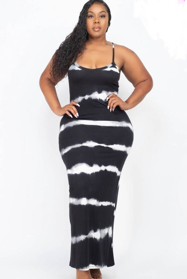 Plus Size Tie Dye Maxi