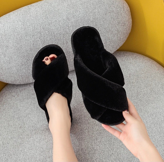 Fluffy Slippers - Multi Styles