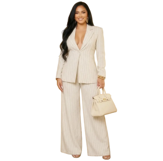 Jordan Linen Striped Suit