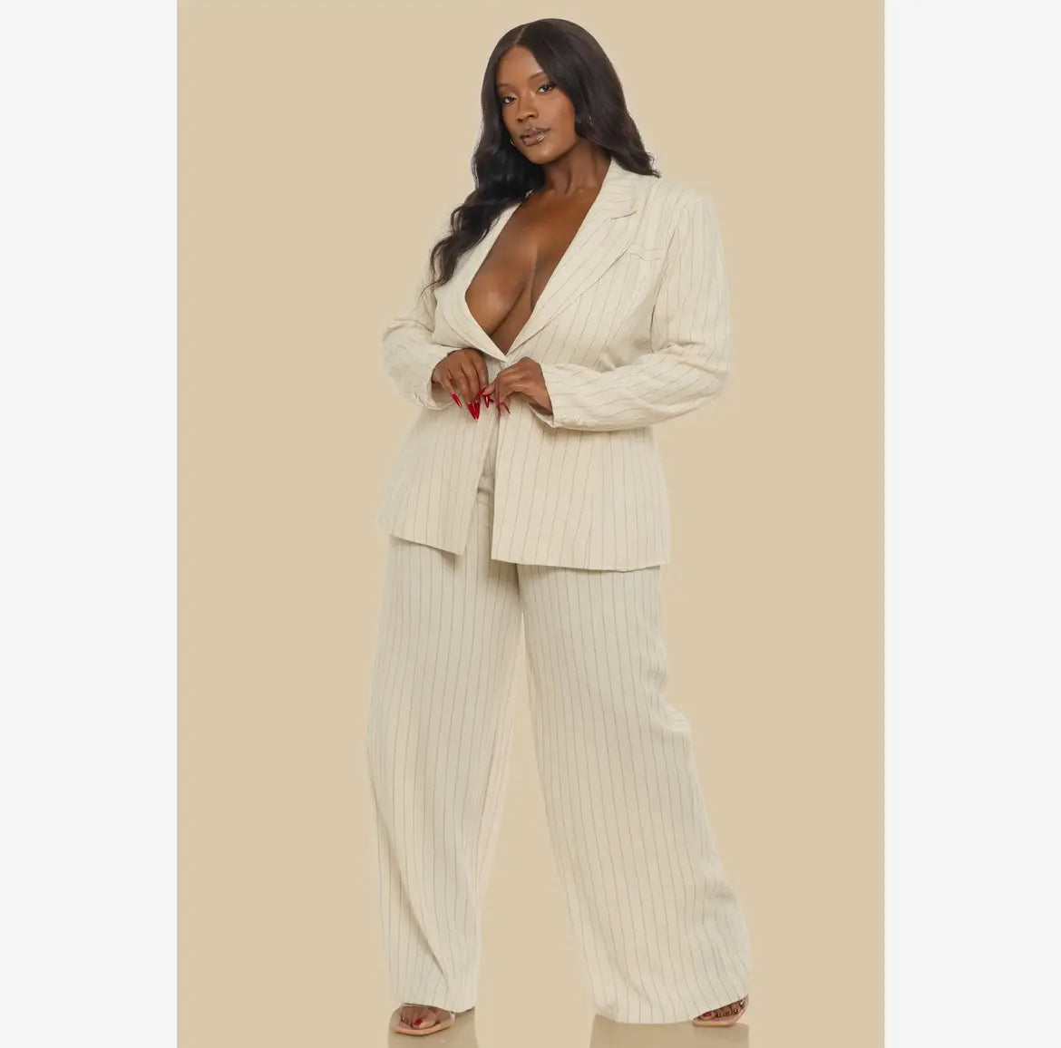 Jordan Linen Striped Suit