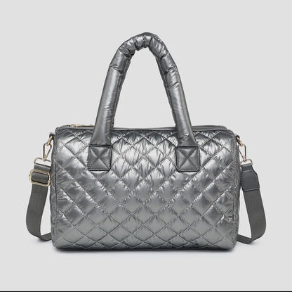 Quilted Satchel Tote