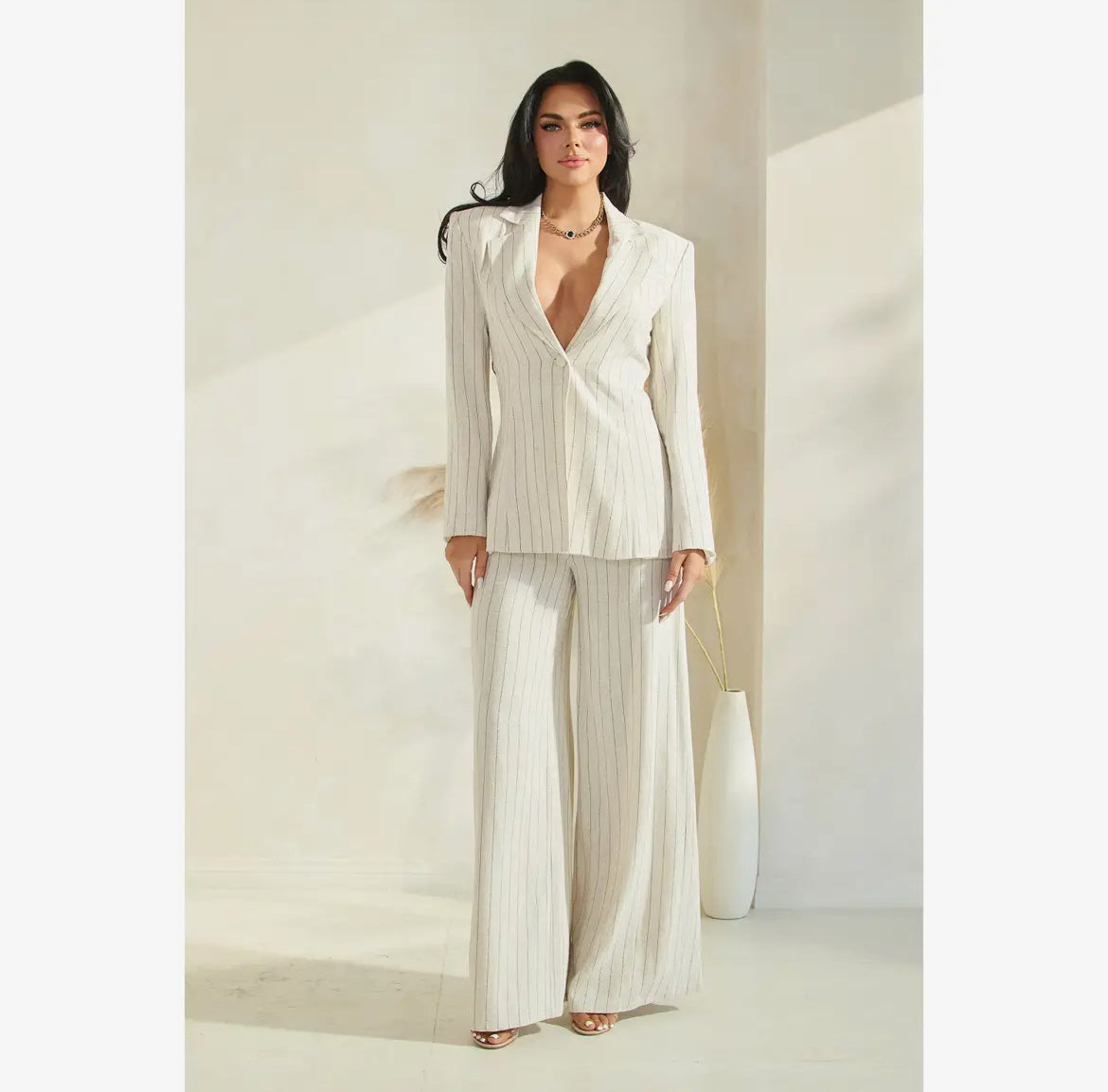 Jordan Linen Striped Suit