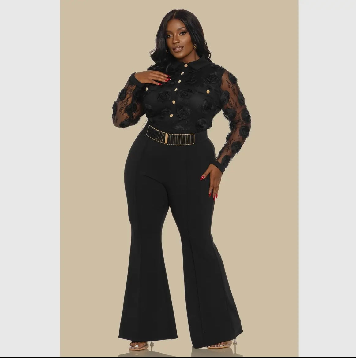 Laced Luxe Plus Jumpsuit