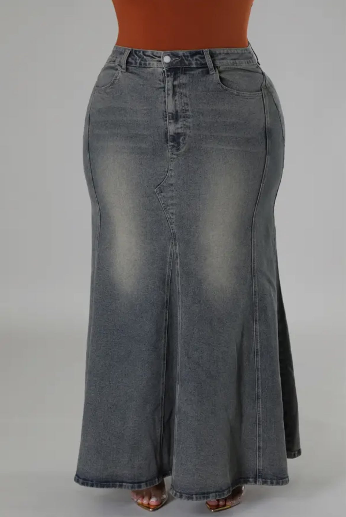 Aria Denim Skirt - Plus