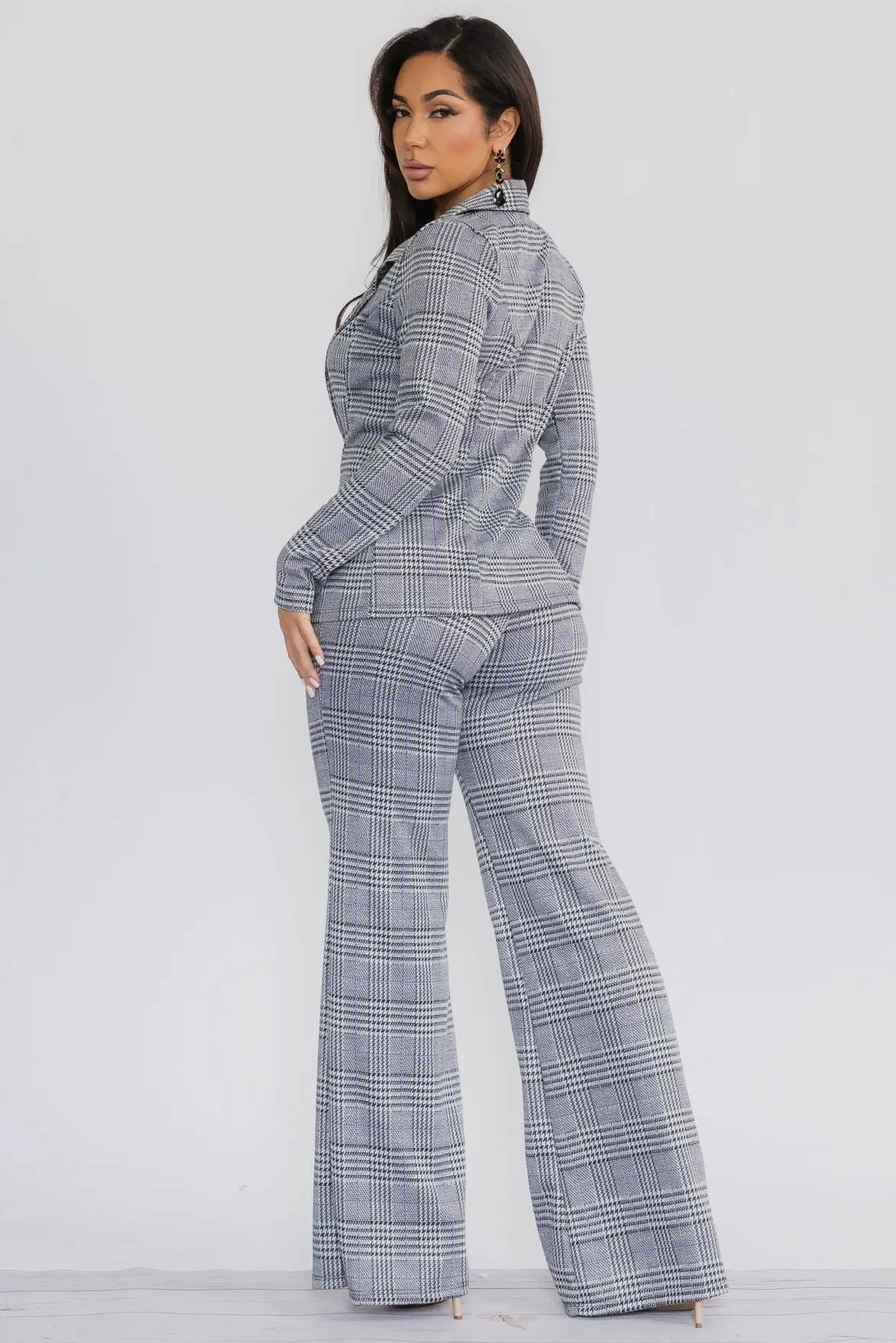 Plaid Pants Set