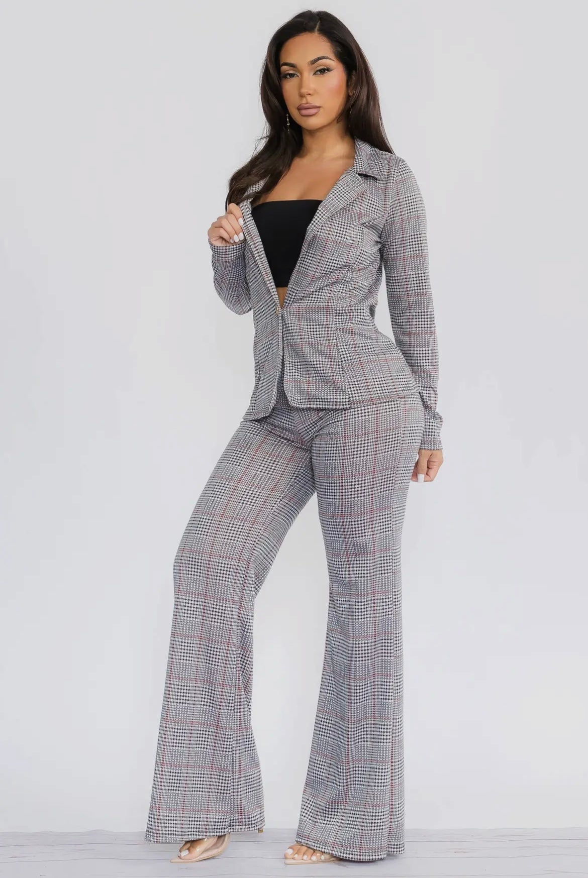 Plaid Pants Set