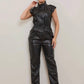 Vanessa Leather Jumpsuit