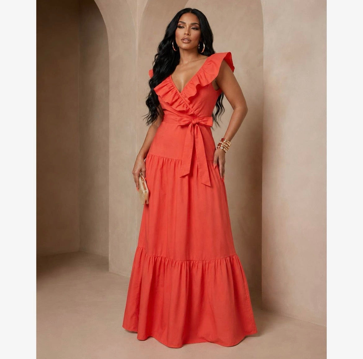 Amber Ruffled Dress