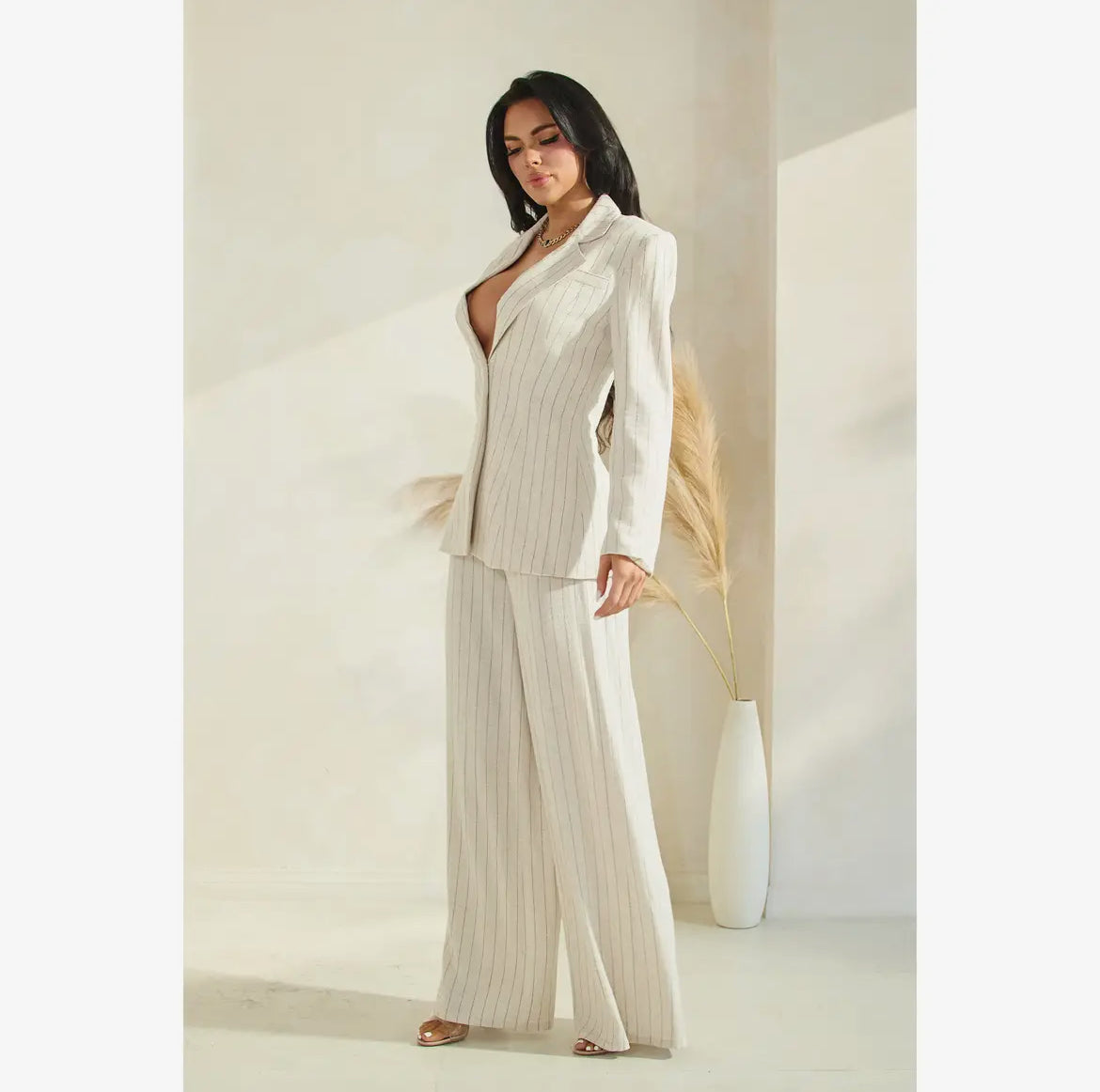 Jordan Linen Striped Suit