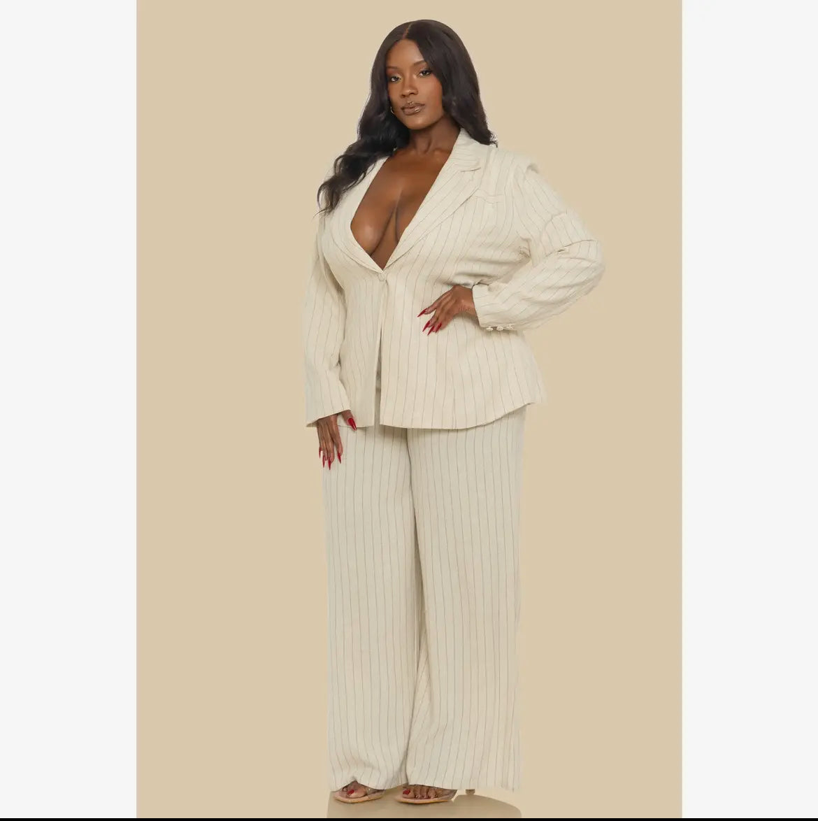 Jordan Linen Striped Suit