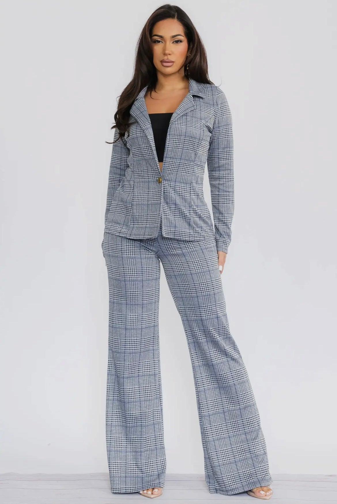 Plaid Pants Set