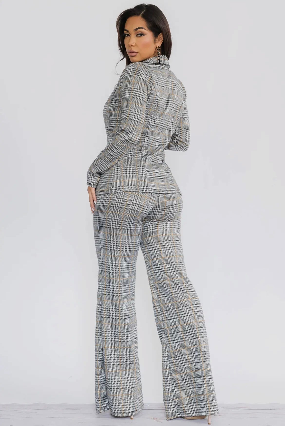 Plaid Pants Set