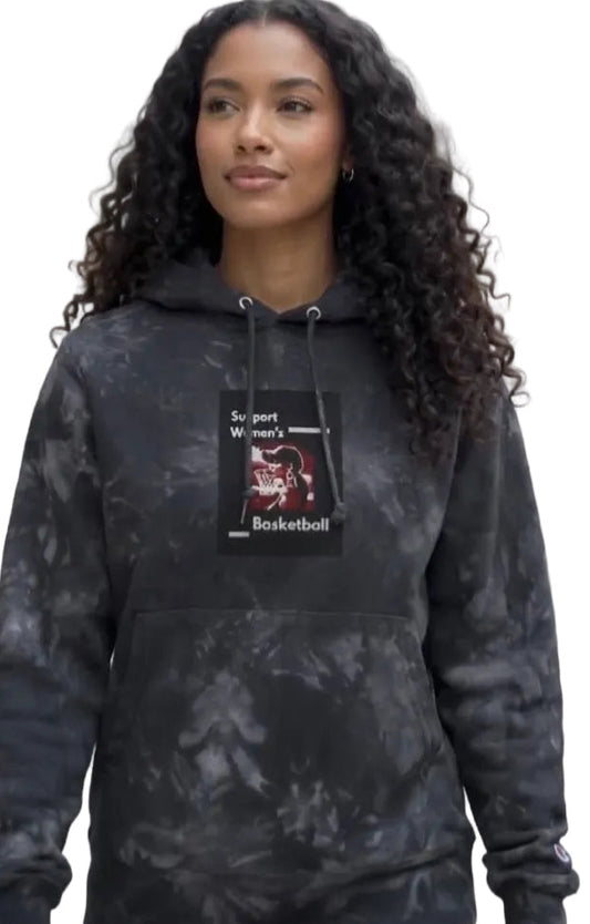 Support Women Basketball Unisex Champion tie-dye hoodie