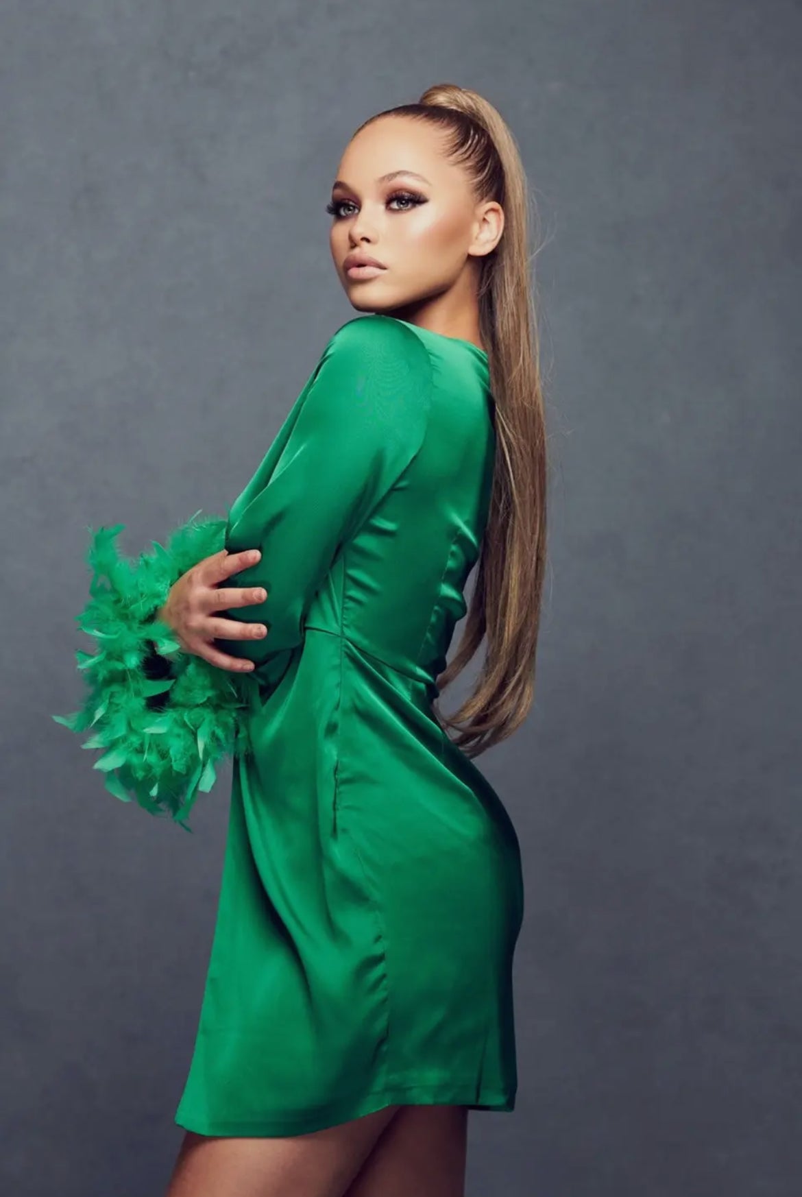 Roxi Satin Feather Mini